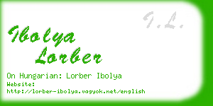 ibolya lorber business card